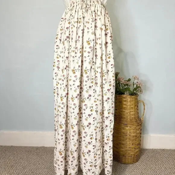 vintage 90s Victoria's Secret Country milkmaid button-up floral dress